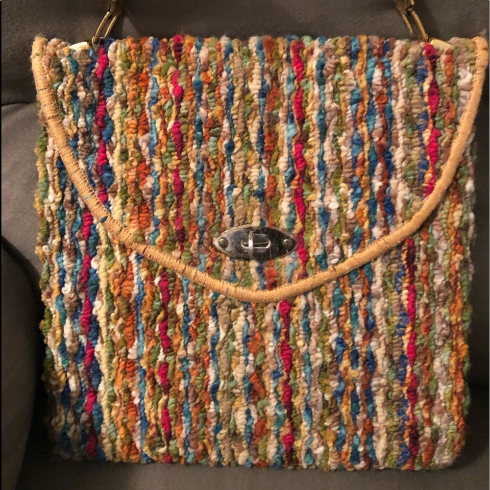 Vintage Carpet Bag 1960’s Original Candy Stripe